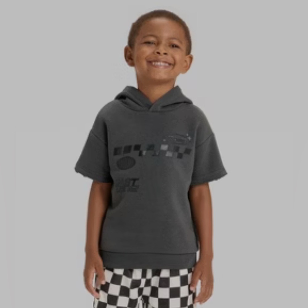 Kids Charcoal Hoodie T-Shirt